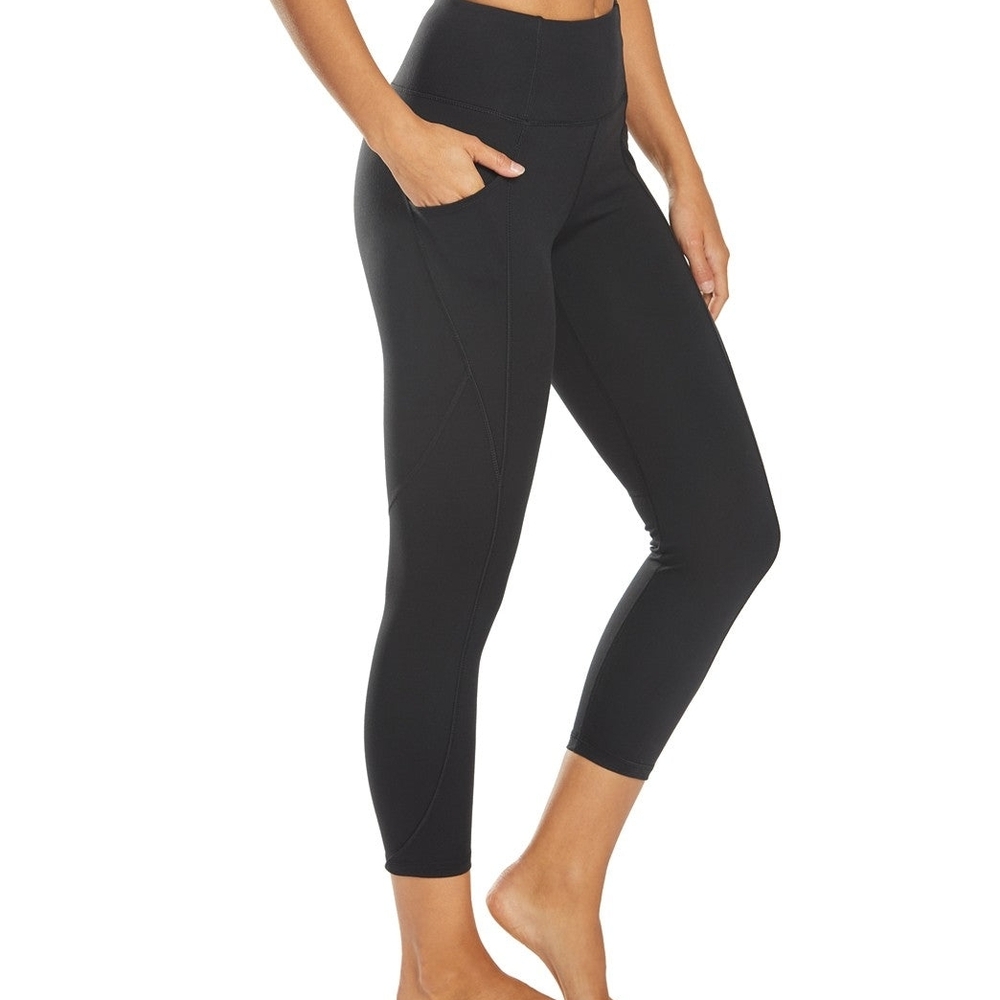 Balance Collection Black Cross Waist Legging Size Large